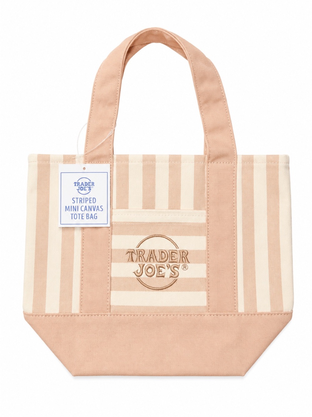 Trader Joe's Mini Tote Bags Set of 4 New Striped 1 of each color Limited Edition - Picture 5 of 5